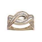 Bague d'occasion or 375 2 tons diamant - vue 1