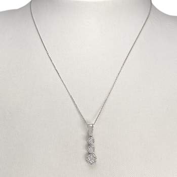 Tweedehands ketting van 375 witgoud met forcat-schakels en diamant