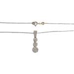 Collier d'occasion or 375 blanc maille forcat diamant 40.5 cm - vue 3