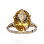 Bague d'occasion or 750 jaune citrine - vue 1