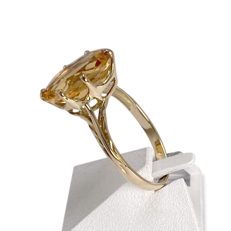 Bague d'occasion or 750 jaune citrine - vue 2