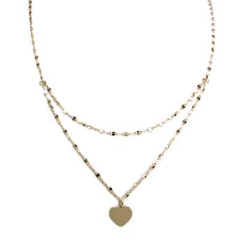 Collier d'occasion or 750 jaune coeur
