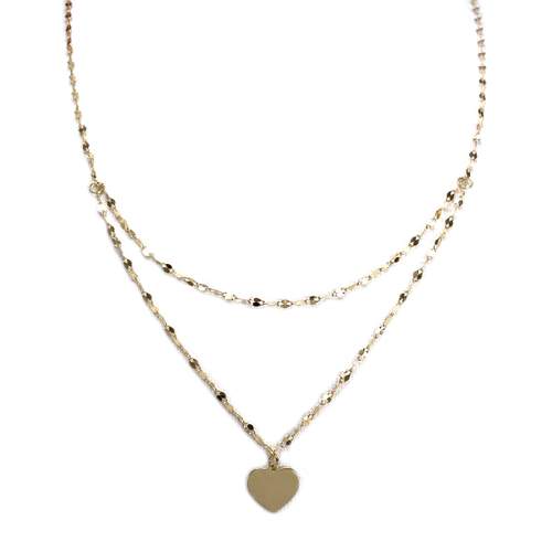 Collier d'occasion or 750 jaune coeur