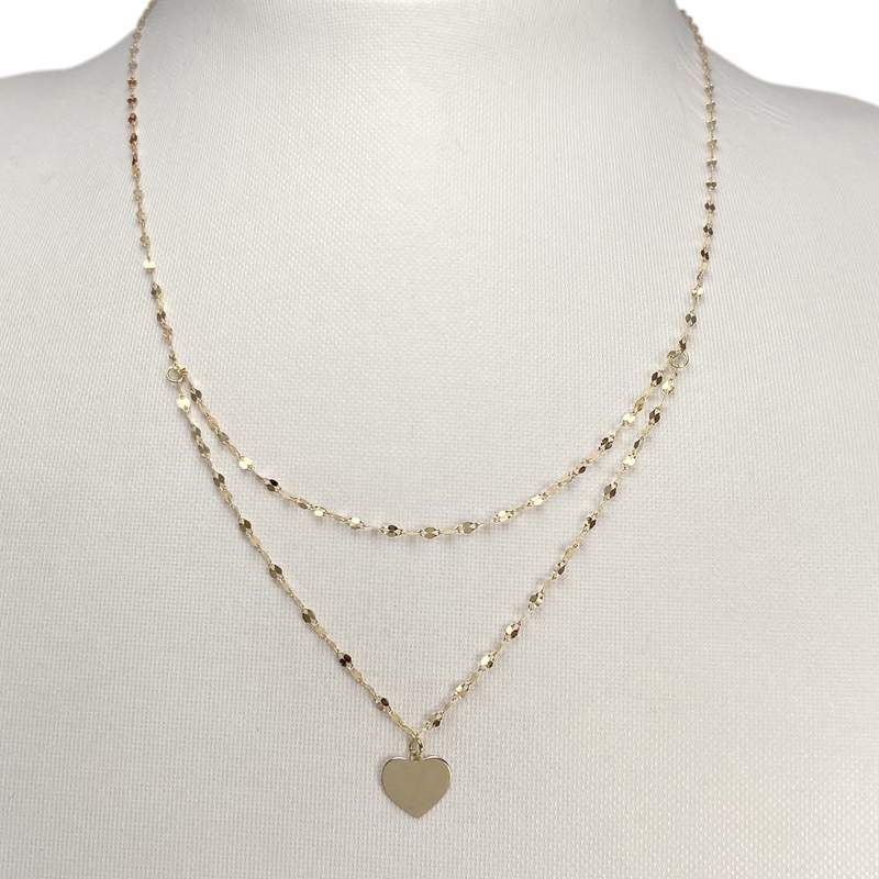 Collier d'occasion or 750 jaune coeur - vue 2
