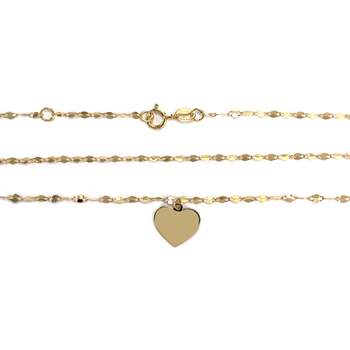 Collier d'occasion or 750 jaune coeur