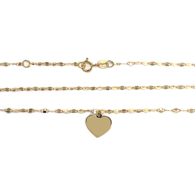 Collier d'occasion or 750 jaune coeur - vue 3