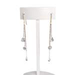Boucles d'oreilles d'occasion or 750 jaune coeur oxydes de zirconiums - vue 1