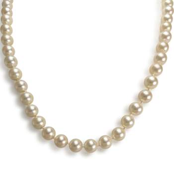 Tweedehands ketting van 750 geelgoud met Akoya-kweekparels