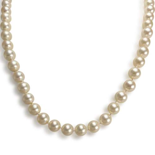 Pre-owned 750 yellow gold necklace with Akoya cultured pearls