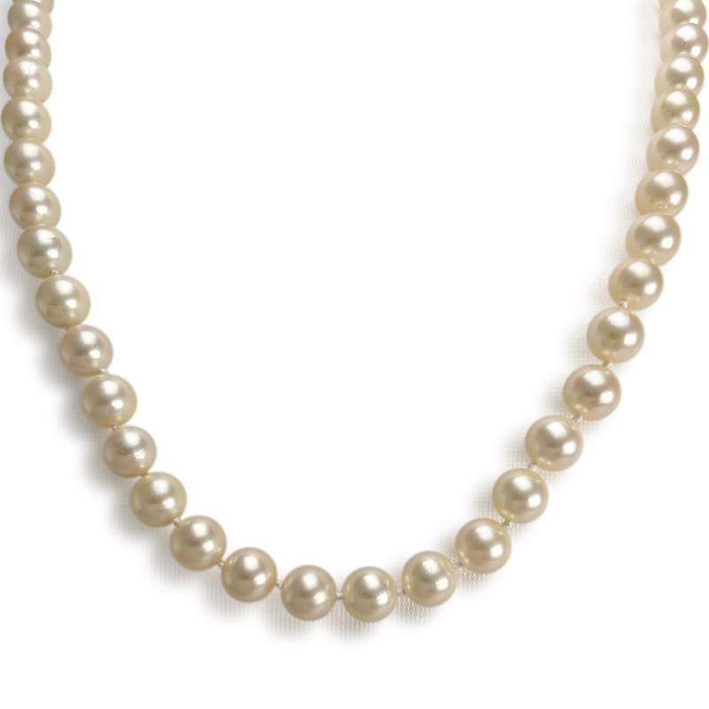 Collier d'occasion or 750 jaune perle de culture d'Akoya - vue 1