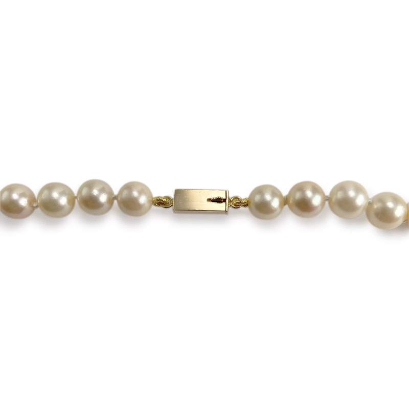 Collier d'occasion or 750 jaune perle de culture d'Akoya - vue 3