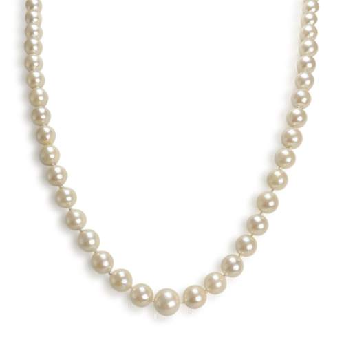 Pre-owned 750 yellow gold necklace with Akoya cultured pearls