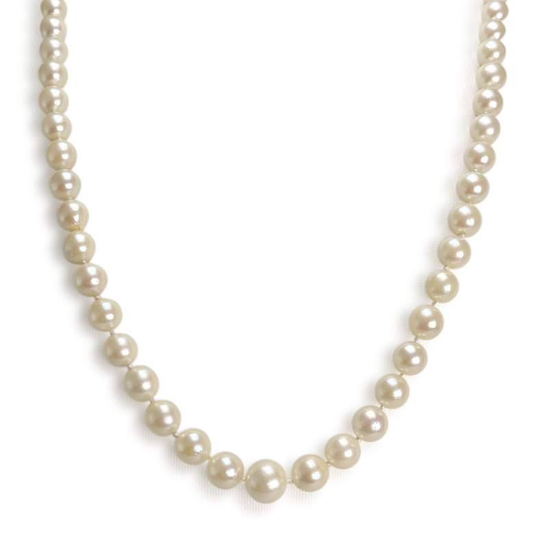 Collier d'occasion or 750 jaune perle de culture d'Akoya - vue 1