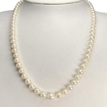 Tweedehands ketting van 750 geelgoud met Akoya-kweekparels