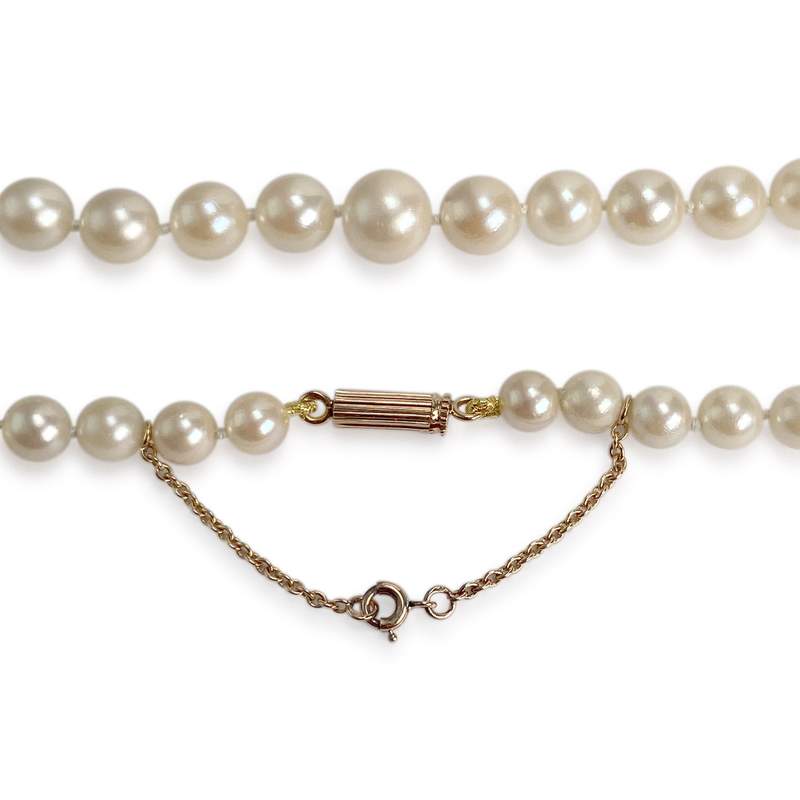 Collier d'occasion or 750 jaune perle de culture d'Akoya - vue 3