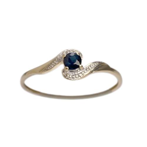 Bague d'occasion or 750 2 tons saphir