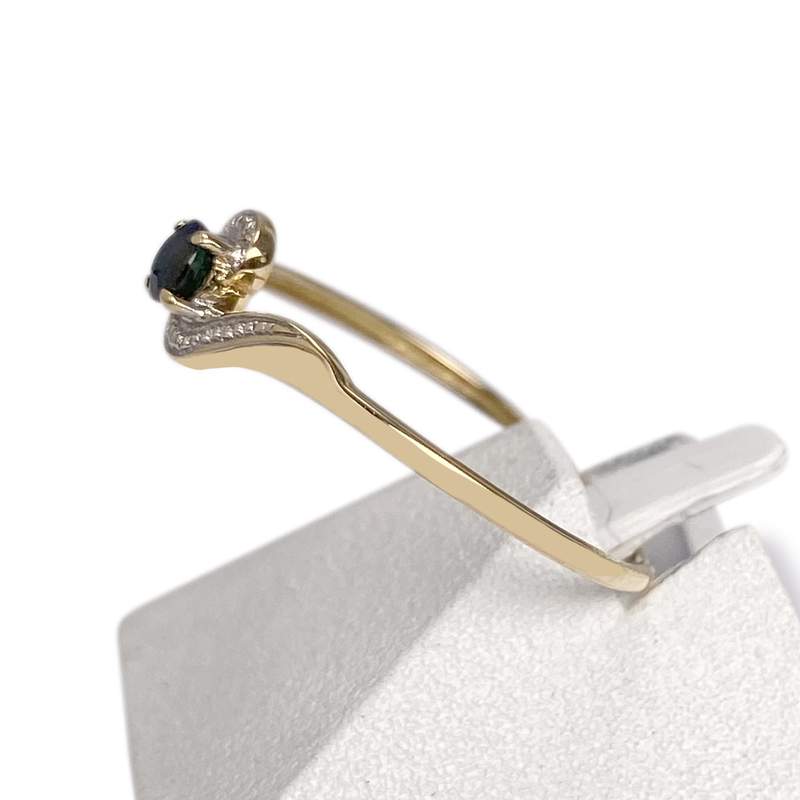 Bague d'occasion or 750 2 tons saphir - vue 2
