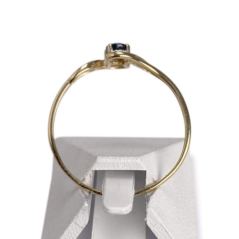 Bague d'occasion or 750 2 tons saphir - vue 3