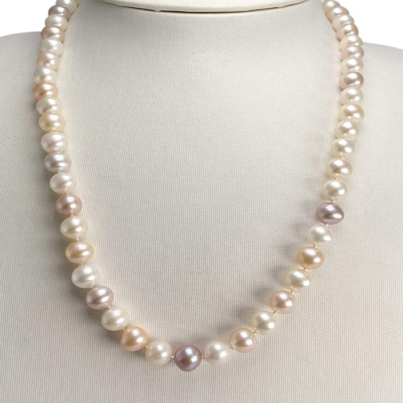Collier d'occasion or 750 jaune perle de culture - vue 2