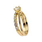 Bague d'occasion or 750 jaune diamant - vue 2