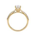 Bague d'occasion or 750 jaune diamant - vue 3