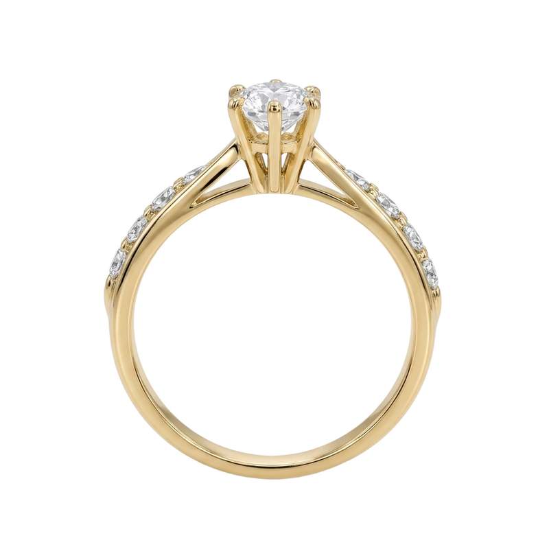 Bague d'occasion or 750 jaune diamant - vue 3