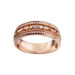Bague d'occasion or 375 rose diamant - vue 1