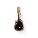 Pendentif d'occasion or 750 2 tons saphir diamant - vue 2