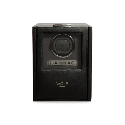 Écrin WOLF Black Single Winder cuir