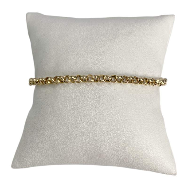 Bracelet d'occasion or 750 jaune maille jaseron - vue 1