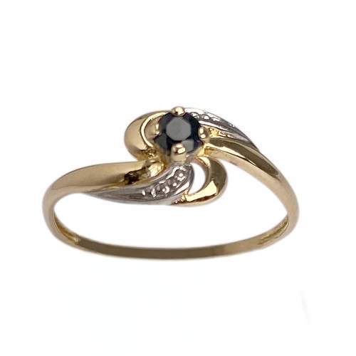 Bague d'occasion or 750 2 tons saphir