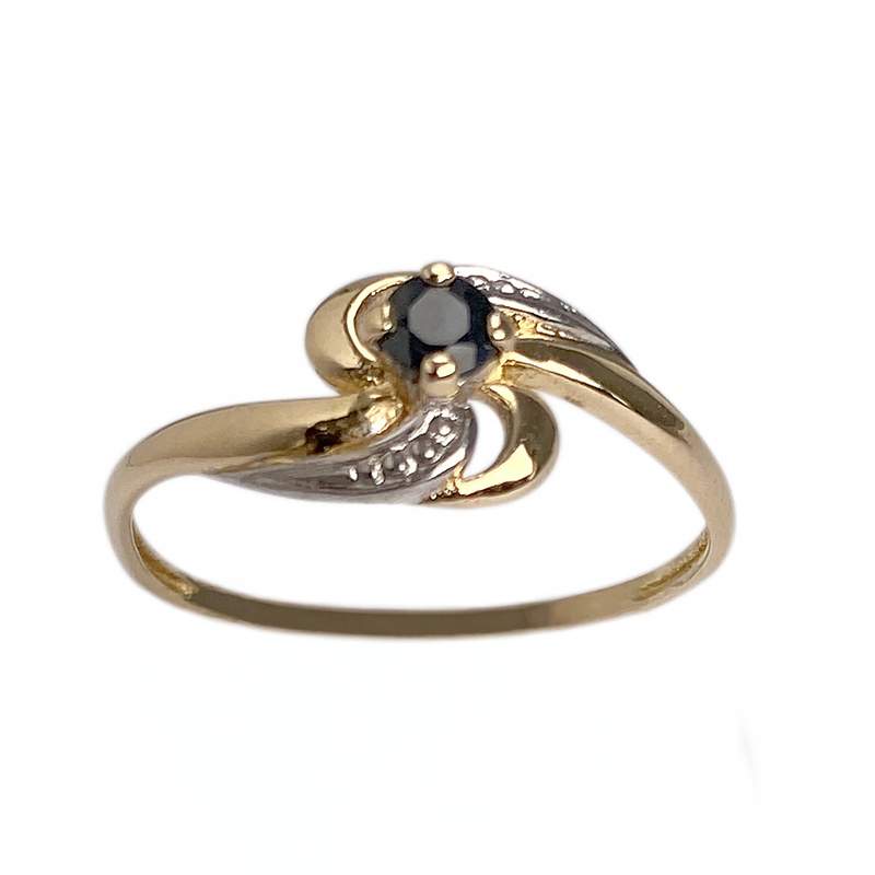 Bague d'occasion or 750 2 tons saphir - vue 1