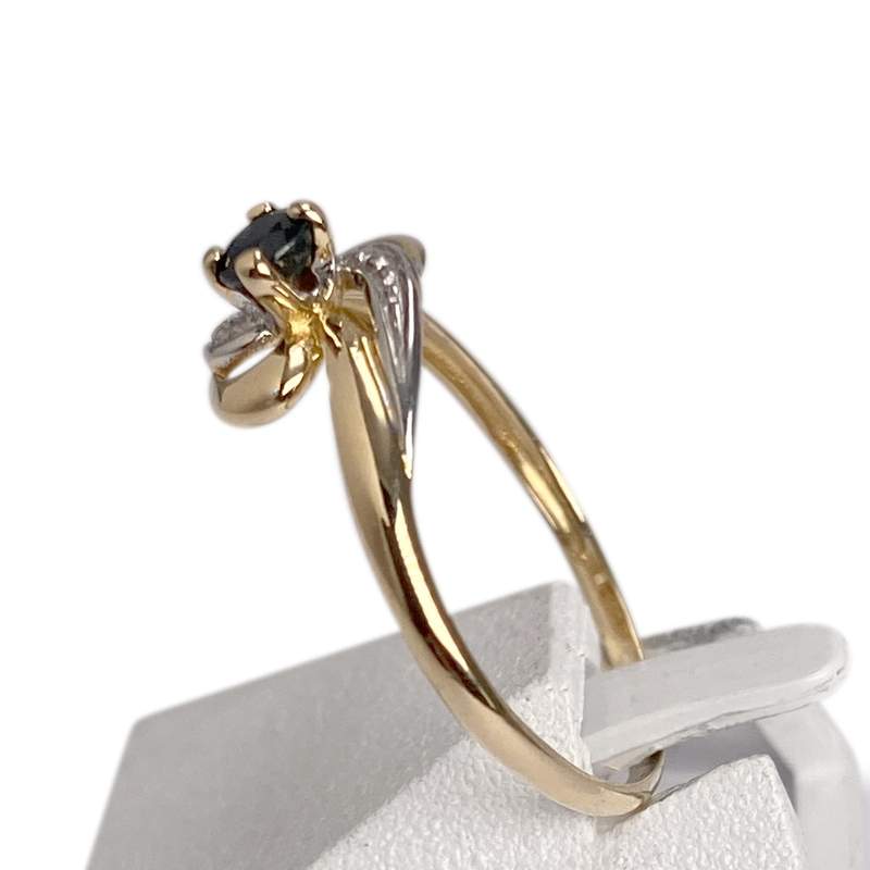 Bague d'occasion or 750 2 tons saphir - vue 2