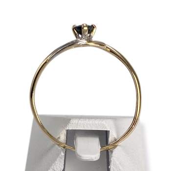 Bague d'occasion or 750 2 tons saphir
