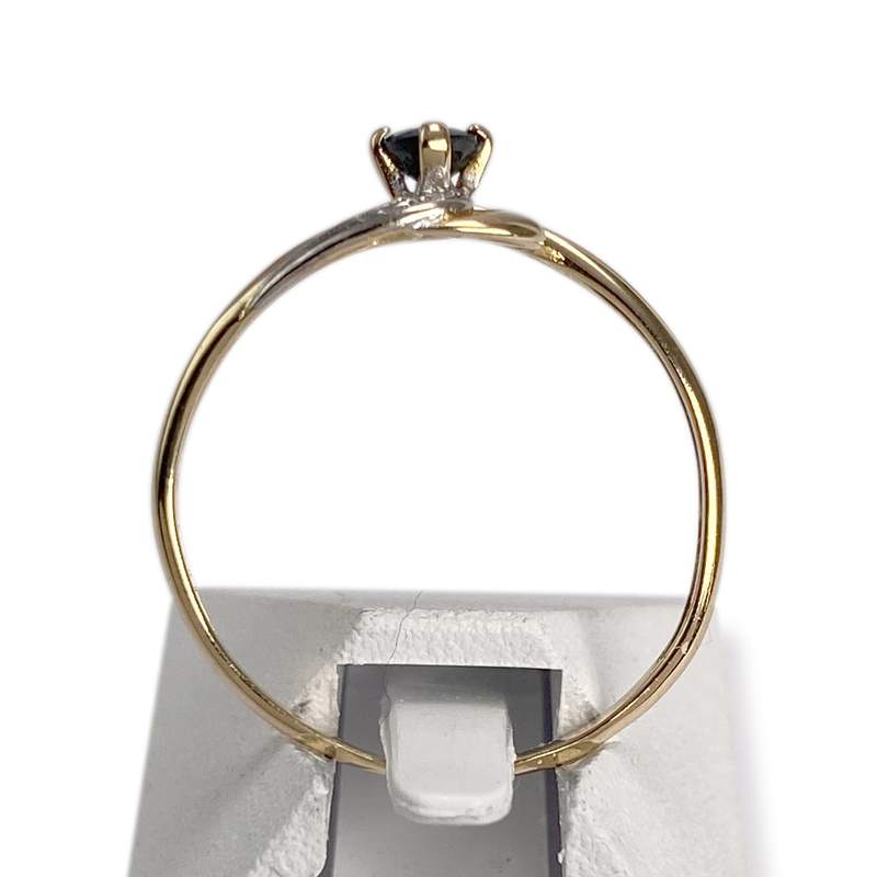 Bague d'occasion or 750 2 tons saphir - vue 3