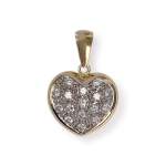 Pendentif d'occasion or 750 2 tons oxydes de zirconiums synthétiques - vue 1