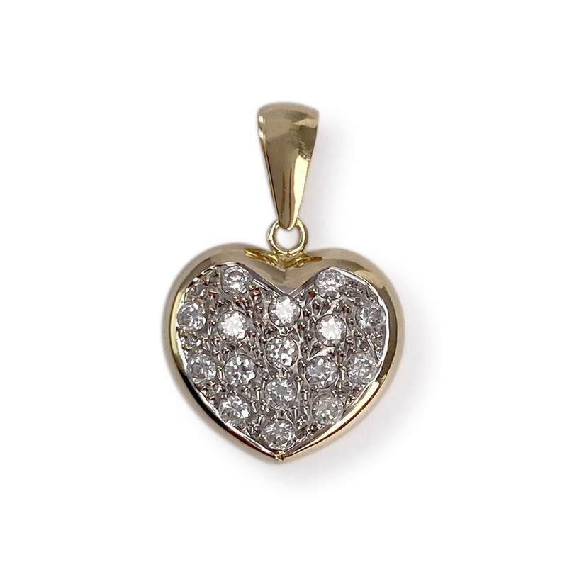 Pendentif d'occasion or 750 2 tons oxydes de zirconiums synthétiques - vue 1