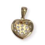 Pendentif d'occasion or 750 2 tons oxydes de zirconiums synthétiques - vue 2
