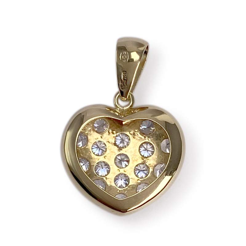 Pendentif d'occasion or 750 2 tons oxydes de zirconiums synthétiques - vue 2