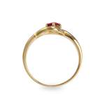 Bague d'occasion or 750 2 tons diamant rubis - vue 3