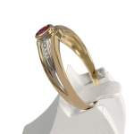 Bague d'occasion or 750 2 tons rubis - vue 2