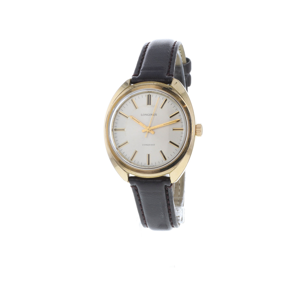 Montre d'occasion LONGINES Conquest Vintage Vintage homme mécanique bracelet cuir cresus - vue 4