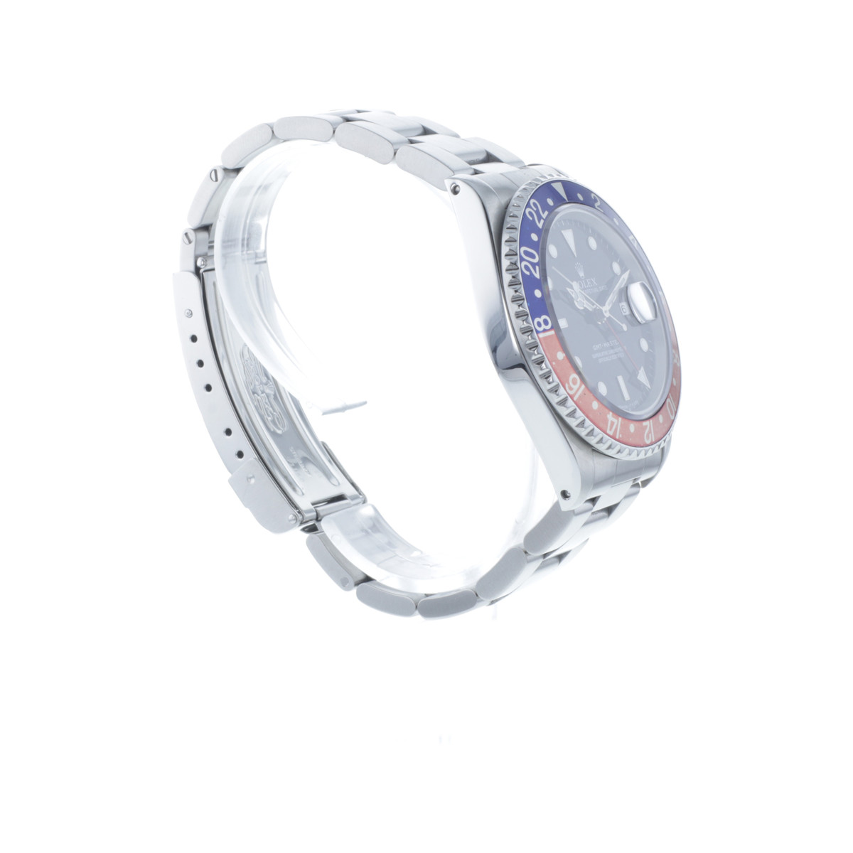 Montre d'occasion ROLEX GMT-Master Pepsi homme mouvement automatique certifié (cosc) bracelet acier - vue 2