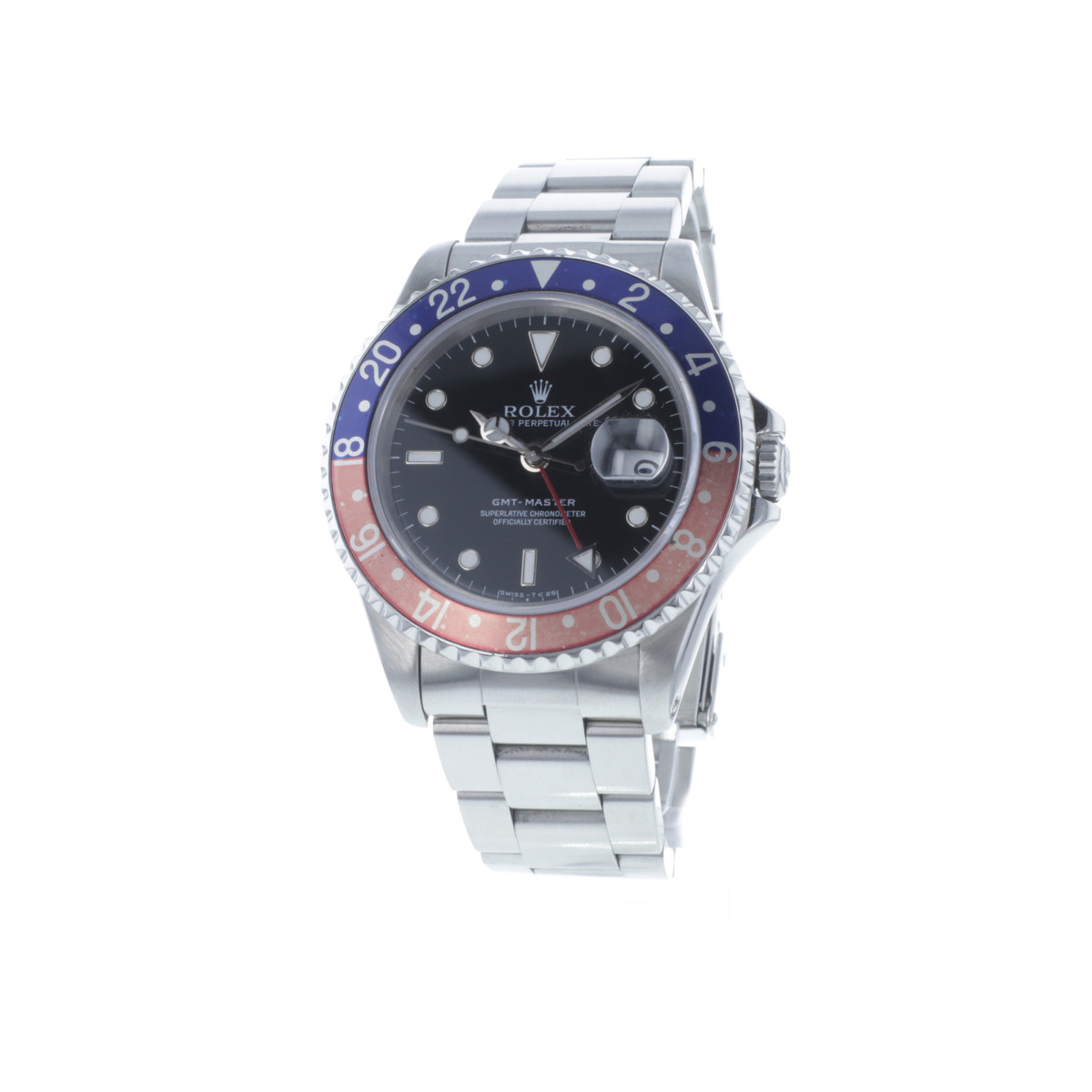 Montre d'occasion ROLEX GMT-Master Pepsi homme mouvement automatique certifié (cosc) bracelet acier - vue 4