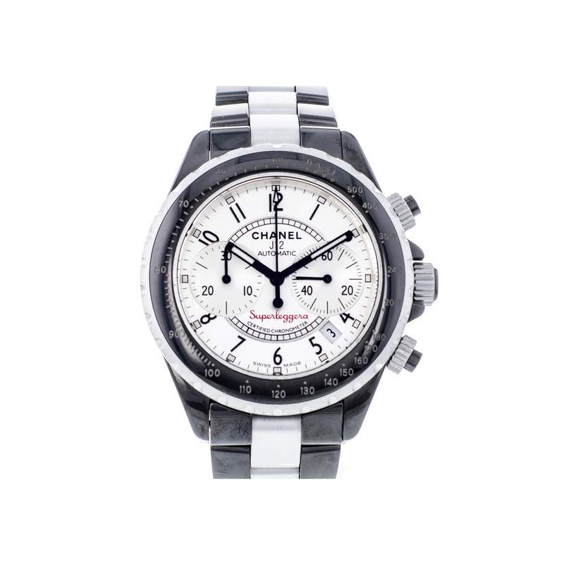 Montre d'occasion CHANEL J12 Superleggera Chronographe homme mouvement automatique certifié (cosc) bracelet céramique - vue 1