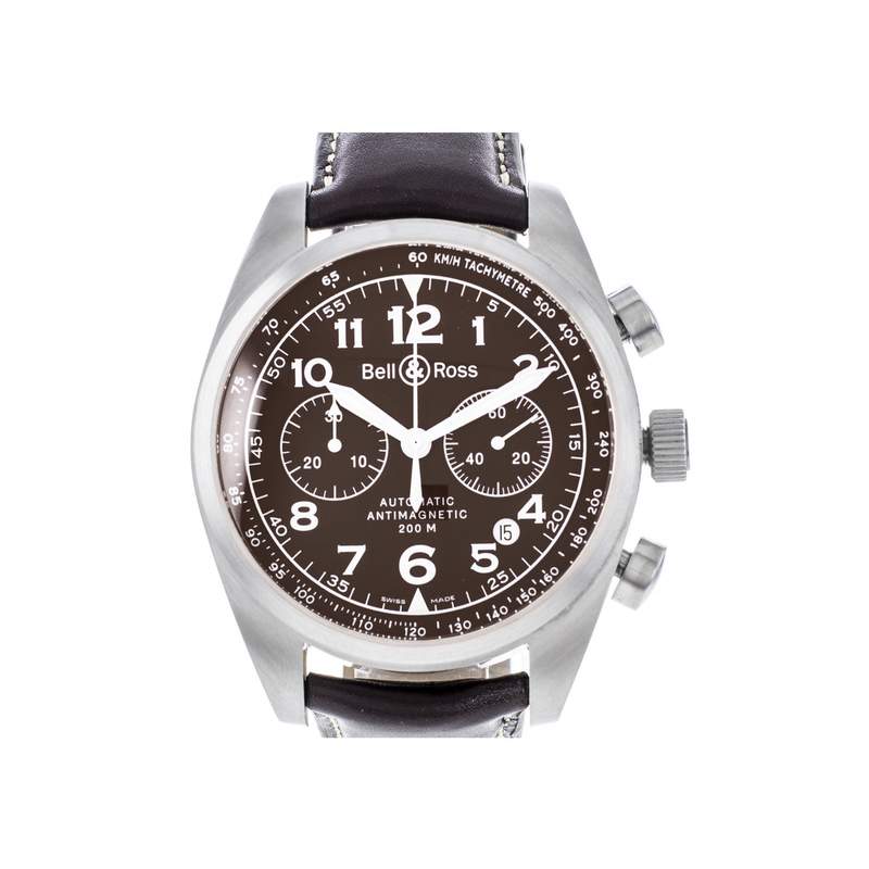 Montre d'occasion BELL & ROSS Vintage 126XL homme automatique bracelet cuir cresus - vue 1