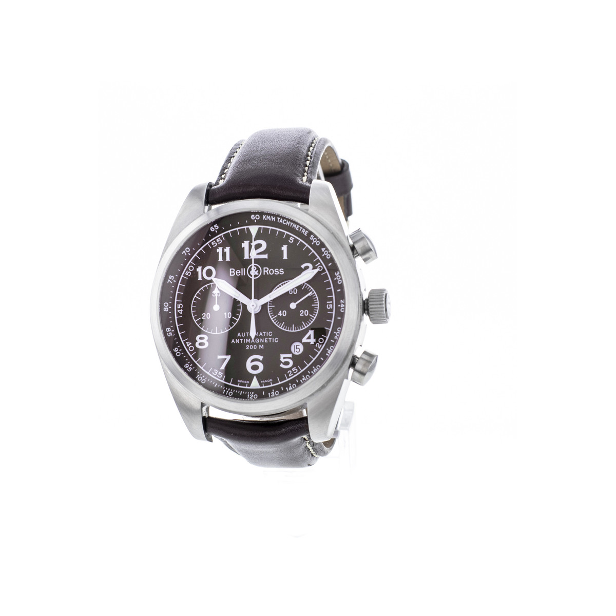 Montre d'occasion BELL & ROSS Vintage 126XL homme automatique bracelet cuir cresus - vue 4