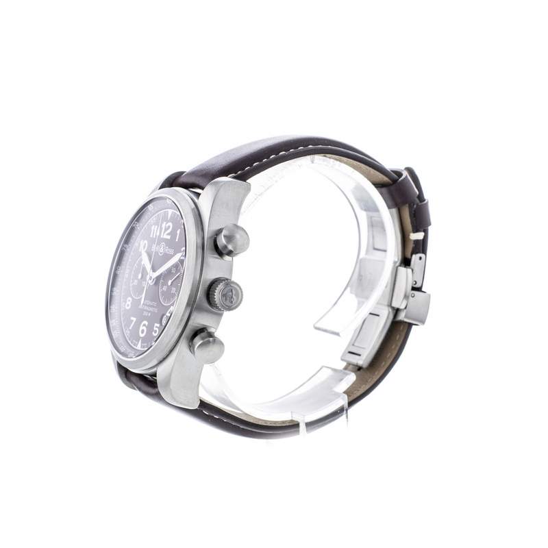 Montre d'occasion BELL & ROSS Vintage 126XL homme automatique bracelet cuir cresus - vue D2
