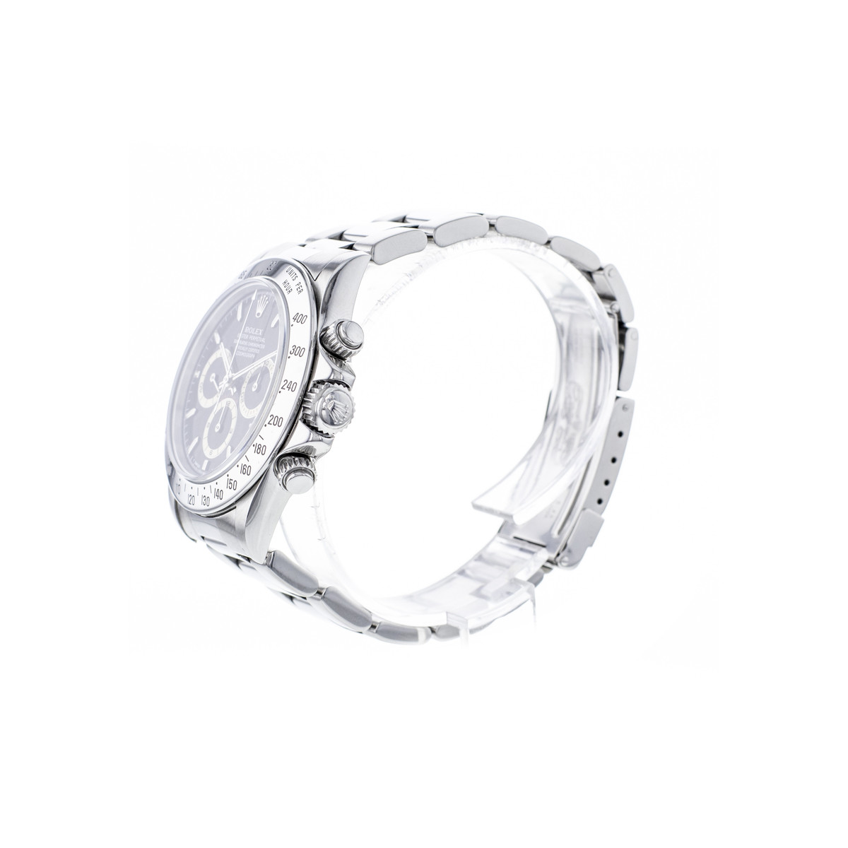Montre d'occasion ROLEX Cosmograph Daytona Patrizzi homme mouvement automatique certifié (cosc) bracelet acier - vue D2