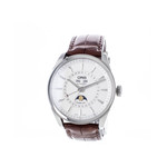 Montre d'occasion ORIS Artix Complication Phase de lune homme automatique bracelet cuir d'origine - vue 4